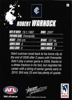 2010 Select AFL Prestige #39 Robert Warnock Back